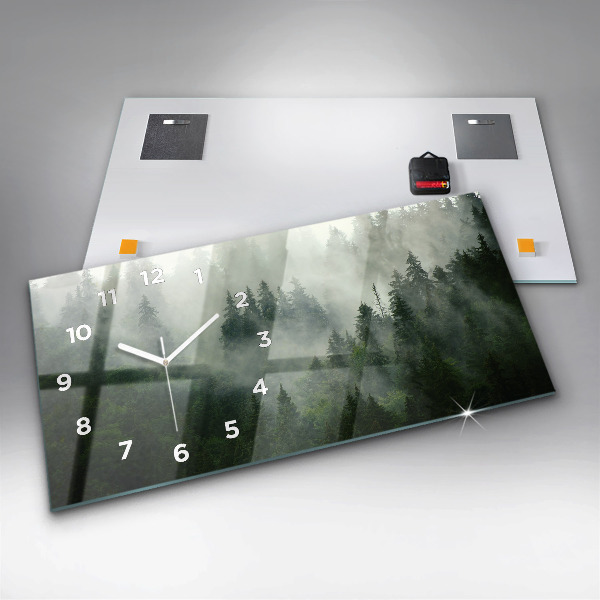 Reloj de cristal horizontal Bosque brumoso