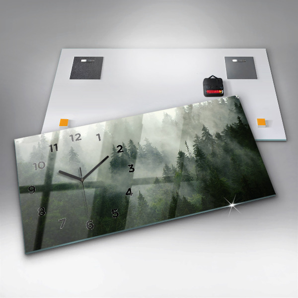 Reloj de cristal horizontal Bosque brumoso