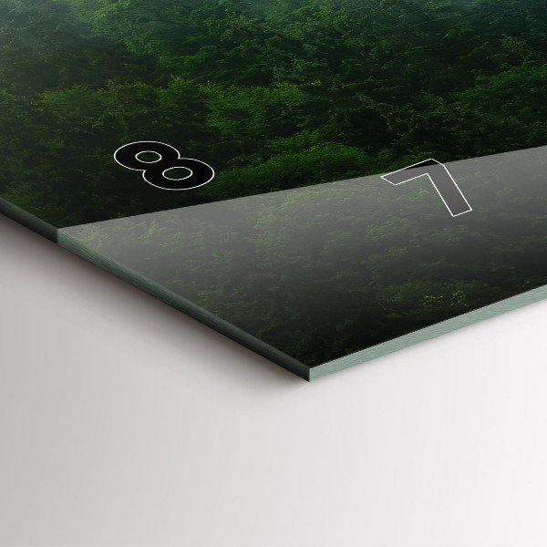 Reloj de cristal horizontal Bosque brumoso