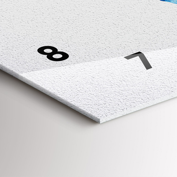 Reloj de cristal horizontal Acuarela mapamundi