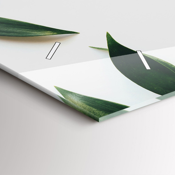 Reloj de cristal horizontal Marco de hojas