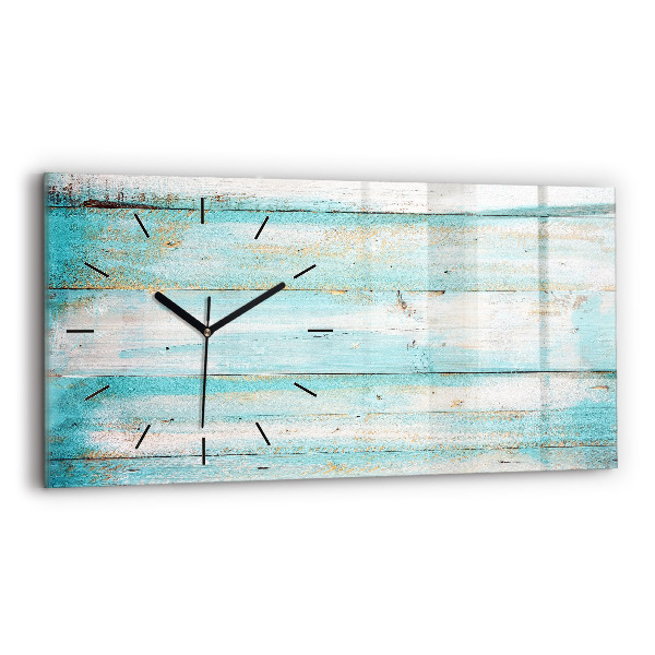 Reloj de cristal horizontal Tablas azules