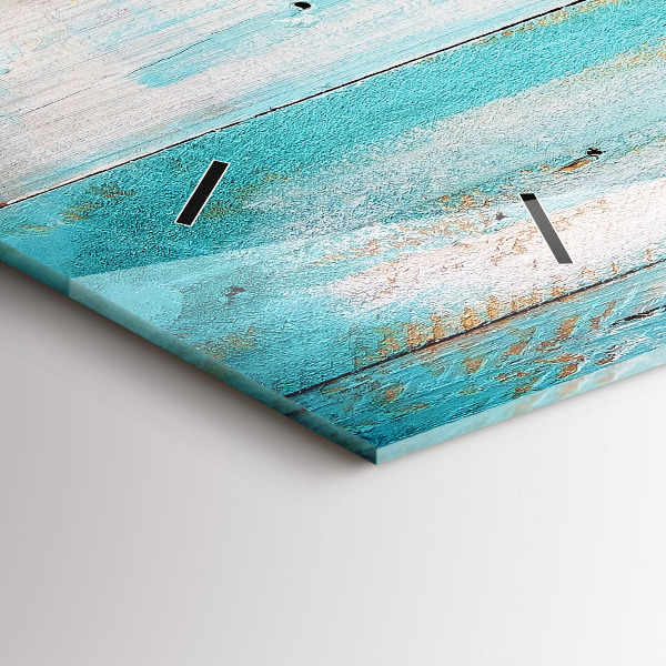 Reloj de cristal horizontal Tablas azules