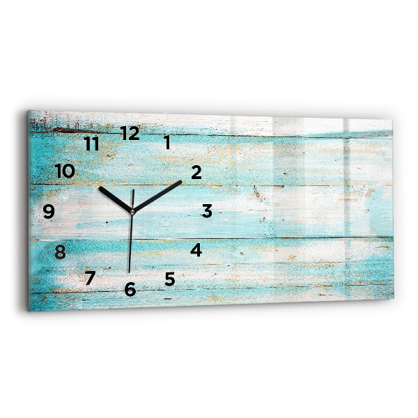 Reloj de cristal horizontal Tablas azules