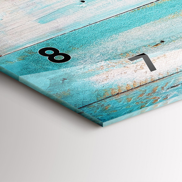 Reloj de cristal horizontal Tablas azules