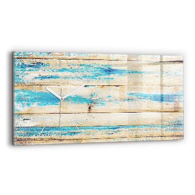 Reloj horizontal Madera rayada