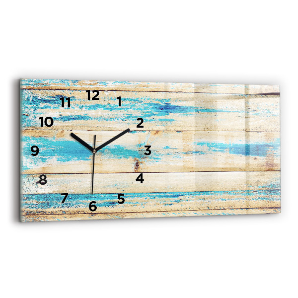 Reloj horizontal Madera rayada