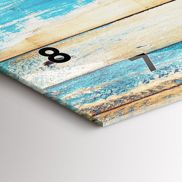 Reloj horizontal Madera rayada