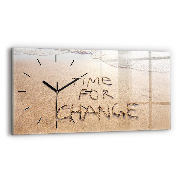 Reloj de cristal horizontal Cita en la playa