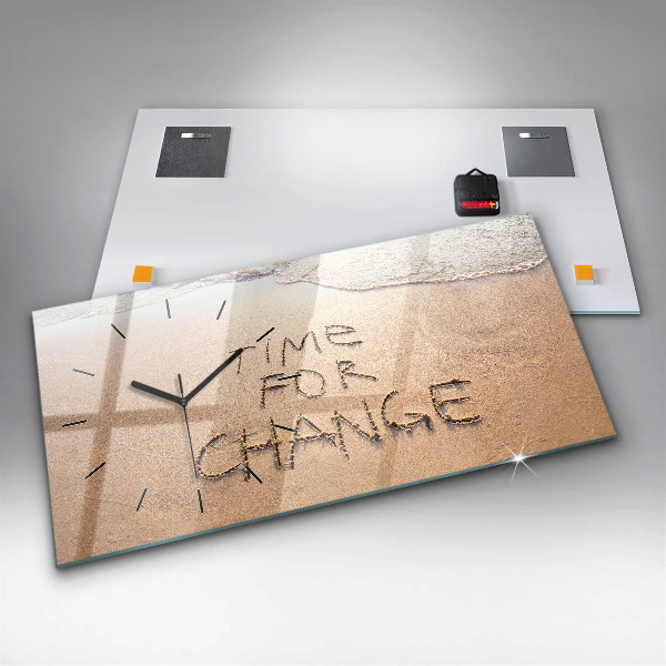 Reloj de cristal horizontal Cita en la playa