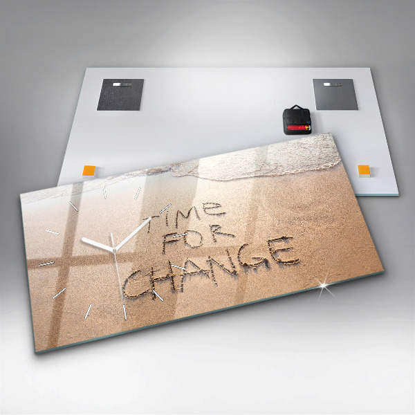 Reloj de cristal horizontal Cita en la playa