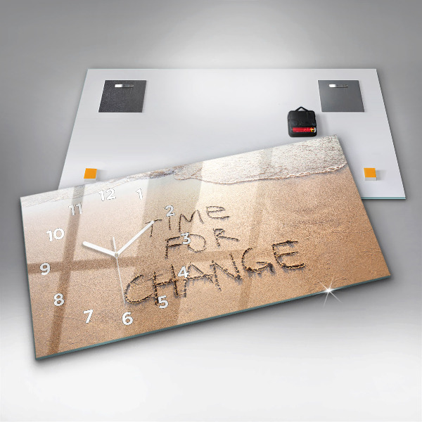 Reloj de cristal horizontal Cita en la playa