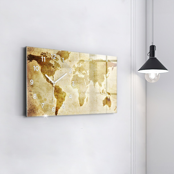 Reloj de cristal horizontal Antiguo mapamundi