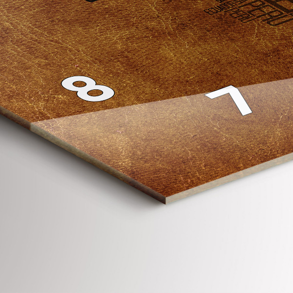 Reloj horizontal Mapa con nombres de países