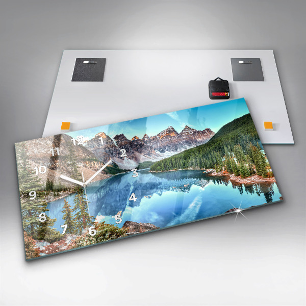 Reloj de cristal horizontal Paisaje montañoso