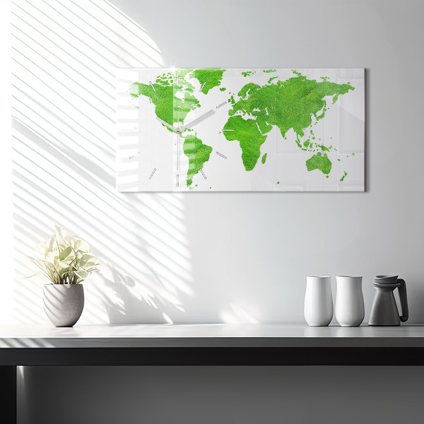 Reloj horizontal Mapa de hierba verde
