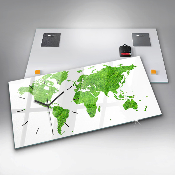 Reloj horizontal Mapa de hierba verde