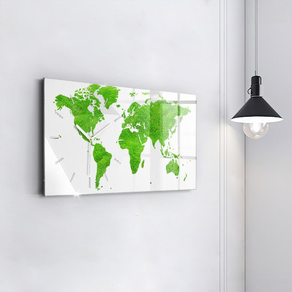 Reloj horizontal Mapa de hierba verde