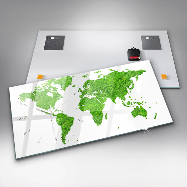 Reloj horizontal Mapa de hierba verde