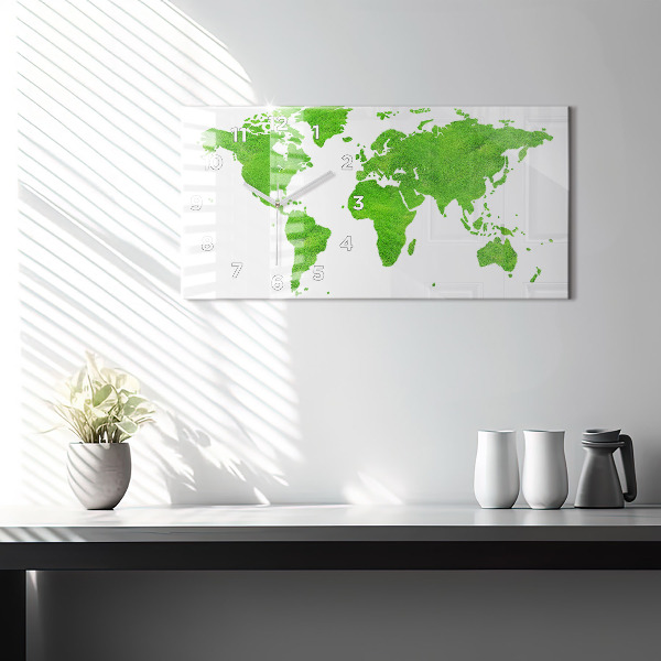 Reloj horizontal Mapa de hierba verde