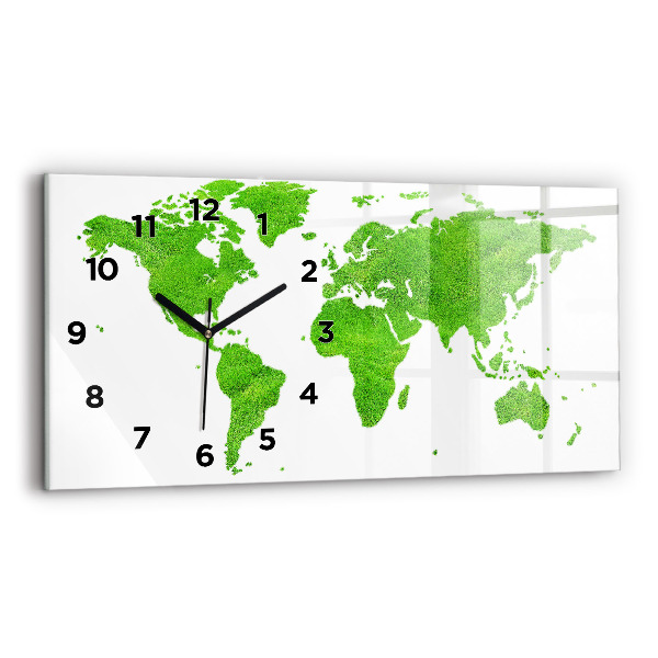 Reloj horizontal Mapa de hierba verde