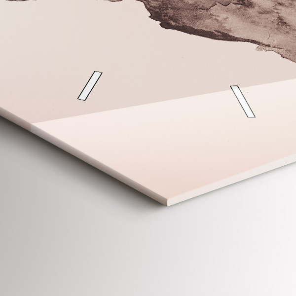 Reloj de cristal horizontal Mapa del mundo en acuarela