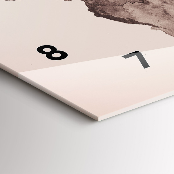 Reloj de cristal horizontal Mapa del mundo en acuarela