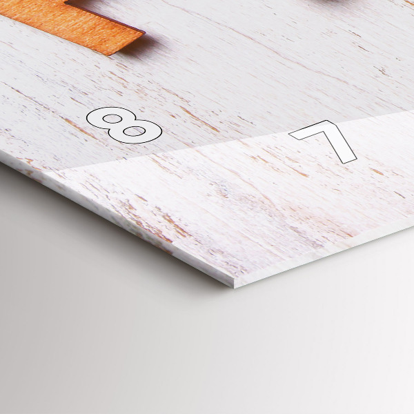 Reloj de cristal horizontal Inscripción familiar