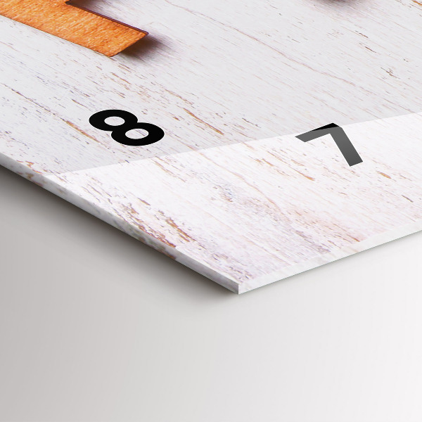 Reloj de cristal horizontal Inscripción familiar