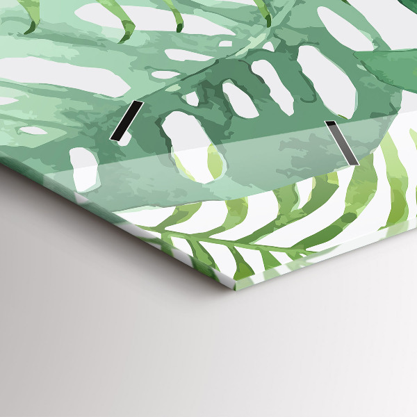 Reloj horizontal Hojas verdes