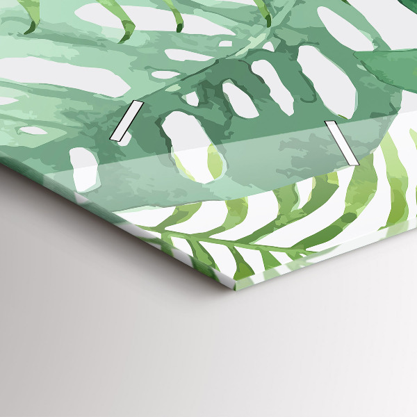 Reloj horizontal Hojas verdes