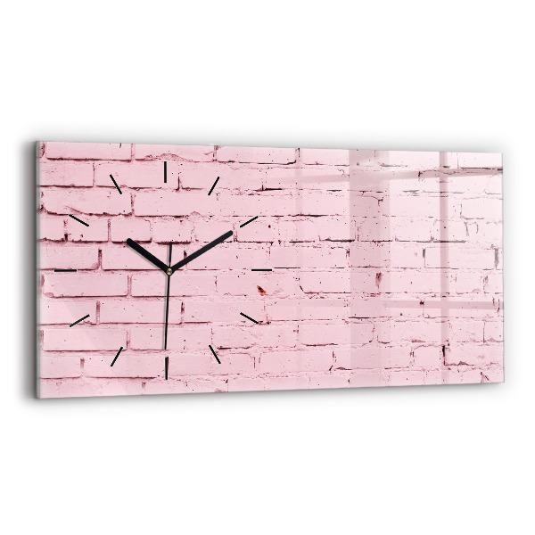 Reloj de cristal horizontal Pared de ladrillos