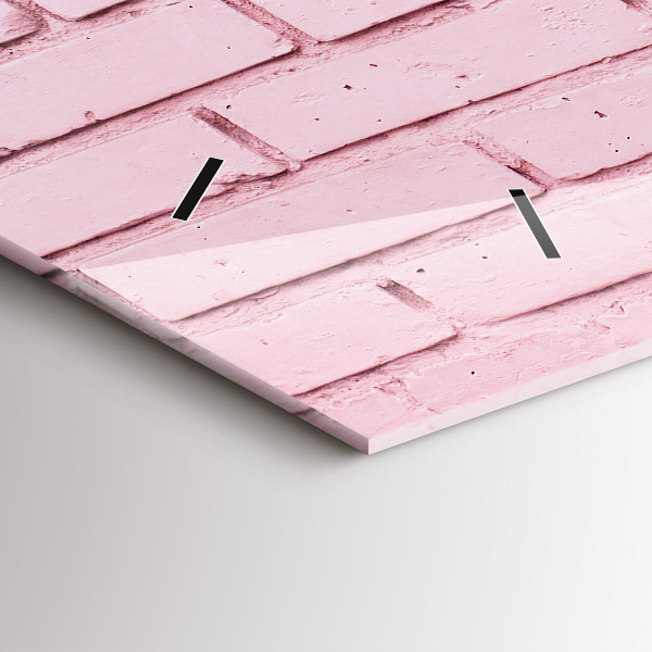 Reloj de cristal horizontal Pared de ladrillos