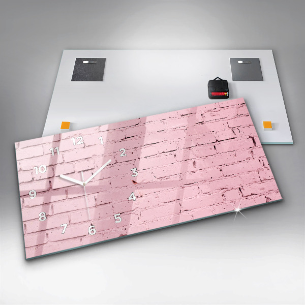 Reloj de cristal horizontal Pared de ladrillos