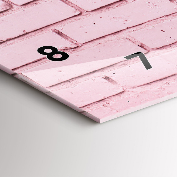 Reloj de cristal horizontal Pared de ladrillos