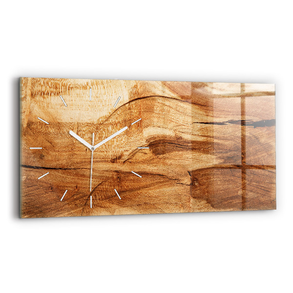 Reloj horizontal Textura de madera