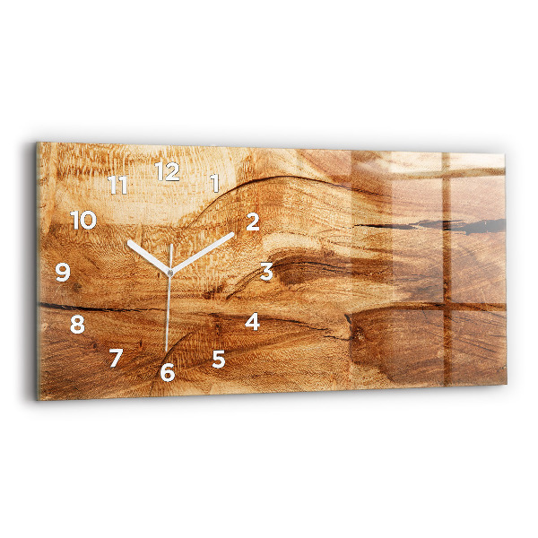 Reloj horizontal Textura de madera