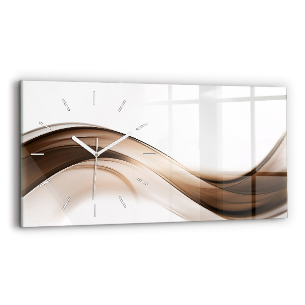 Reloj de cristal horizontal Línea abstracta