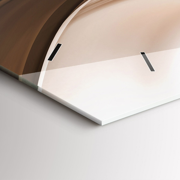 Reloj de cristal horizontal Línea abstracta