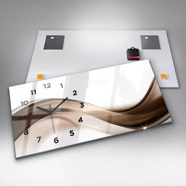 Reloj de cristal horizontal Línea abstracta