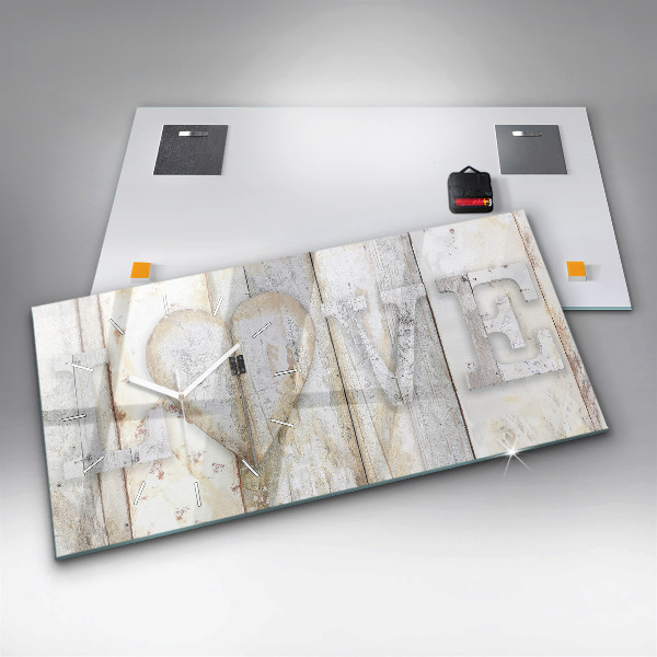 Reloj horizontal Inscripción de amor