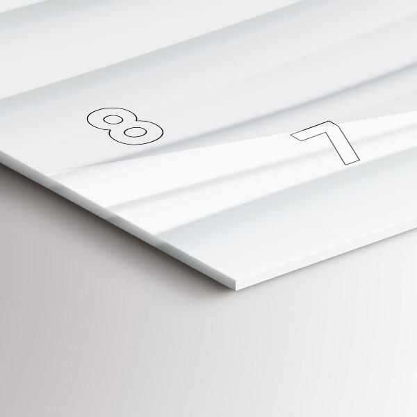 Reloj de cristal horizontal Textura de olas