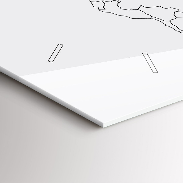 Reloj horizontal Contorno mapamundi