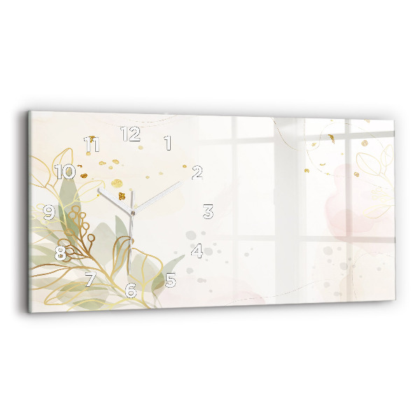 Reloj de cristal horizontal Pastel abstracto