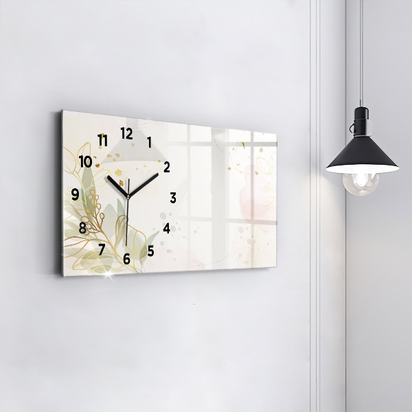 Reloj de cristal horizontal Pastel abstracto
