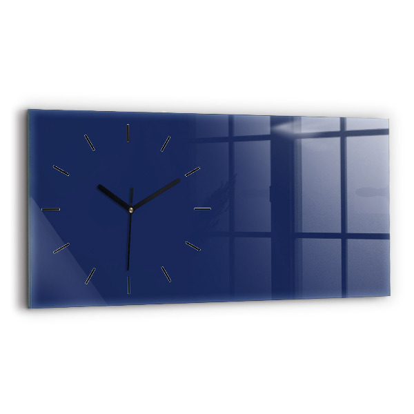 Reloj de cristal horizontal Azul marino