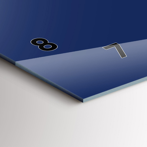 Reloj de cristal horizontal Azul marino