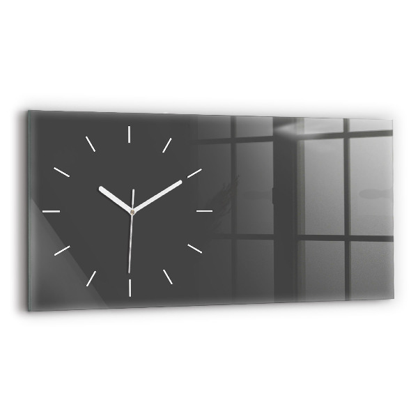 Reloj de cristal horizontal Color gris
