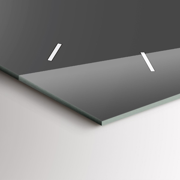 Reloj de cristal horizontal Color gris