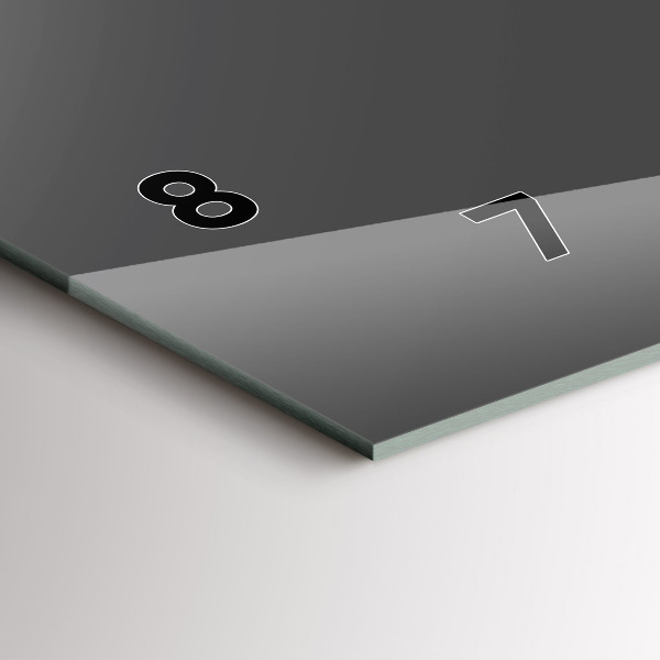 Reloj de cristal horizontal Color gris